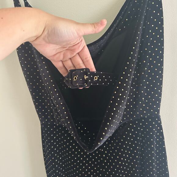 Privacy Please Caroll Metallic Dotted Jumpsuit Sz S - Picture 7 of 9